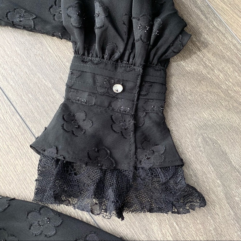 For Love & Lemons Modern Love Deep V-neck Mini Dress Black Size Small - Picture 7 of 16